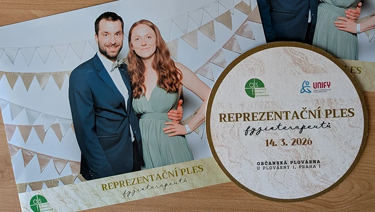 Lukáš Kubina a Kateřina Vitová na reprezentačnom plese fyzioterapeutov